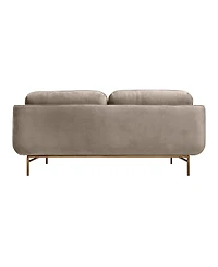 Armen Living Lilou 77" Velvet with Metal Legs Sofa
