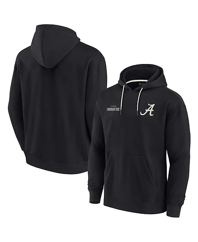 Men's and Women's Fanatics Signature Black Alabama Crimson Tide Super Soft Fleece Pullover Hoodie