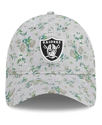 Women's New Era Gray Las Vegas Raiders Bouquet 9TWENTY Adjustable Hat