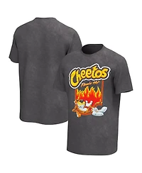 Men's Black Distressed Cheetos Flamin' Hot Washed T-shirt