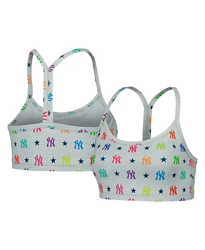 Women's Terez Gray New York Yankees Tlc Rainbow Bra