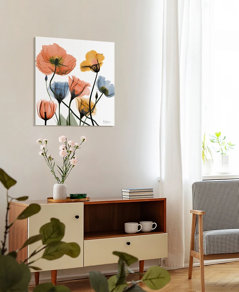 Empire Art Direct "Flowers and Ferns" Frameless Free Floating Tempered Glass Panel Graphic Wall Art, 24" x 24" x 0.2"