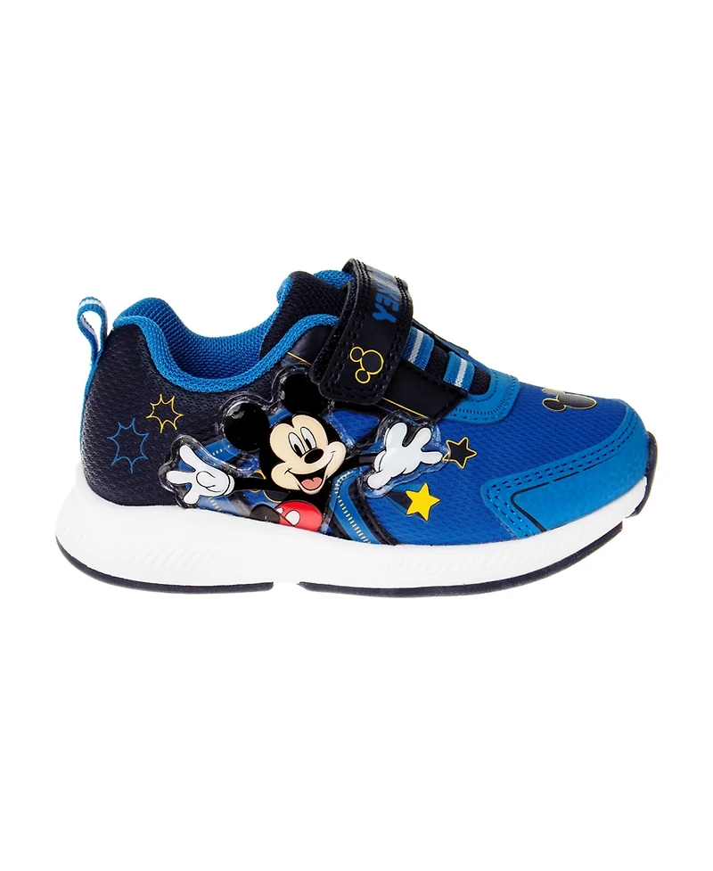 Disney Toddler Boys Mickey Mouse Light Up Hook and Loop Strap Sneakers