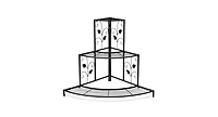 3 Tier Floral Corner Metal Plant Pot Rack