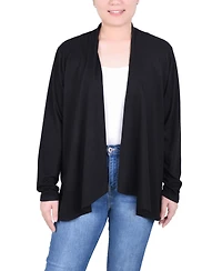 Ny Collection Petite Long Sleeve Swing Cardigan Sweater