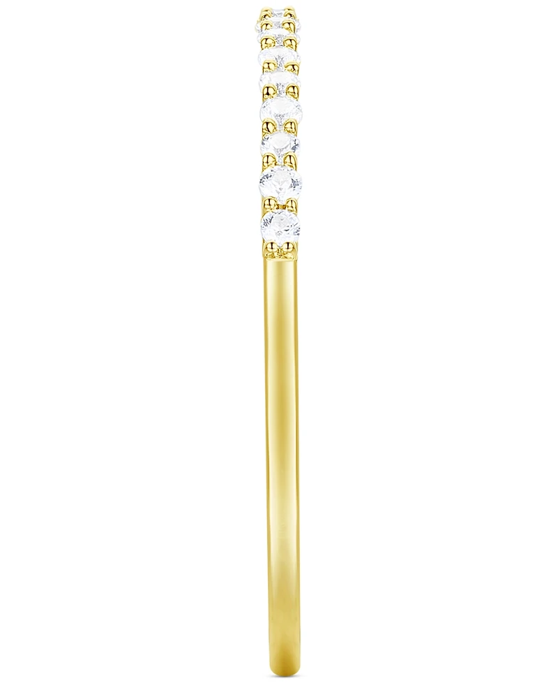 Lab-Grown Emerald (3/8 ct. t.w.) & White Sapphire Bridal Set 14k Gold-Plated Sterling Silver (Also Ruby Blue