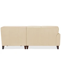 Closeout! Ashlinn 94" 3-Pc. Pastel Leather Sectional, Created for Macy's