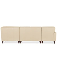 Closeout! Ashlinn 120" 4-Pc. Pastel Leather Sectional, Created for Macy's