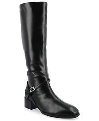 Journee Collection Women's Rhianah Block Heel Knee High Riding Boots
