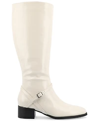 Journee Collection Women's Rhianah Wide Width Block Heel Knee High Riding Boots