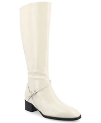 Journee Collection Womens Rhianah Regular Wide Calf Extra Wide Calf Block Heel Knee High Riding Boots