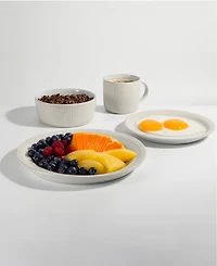 Table 12 Parchment Embossed 16 Piece Dinnerware Set, Service for 4