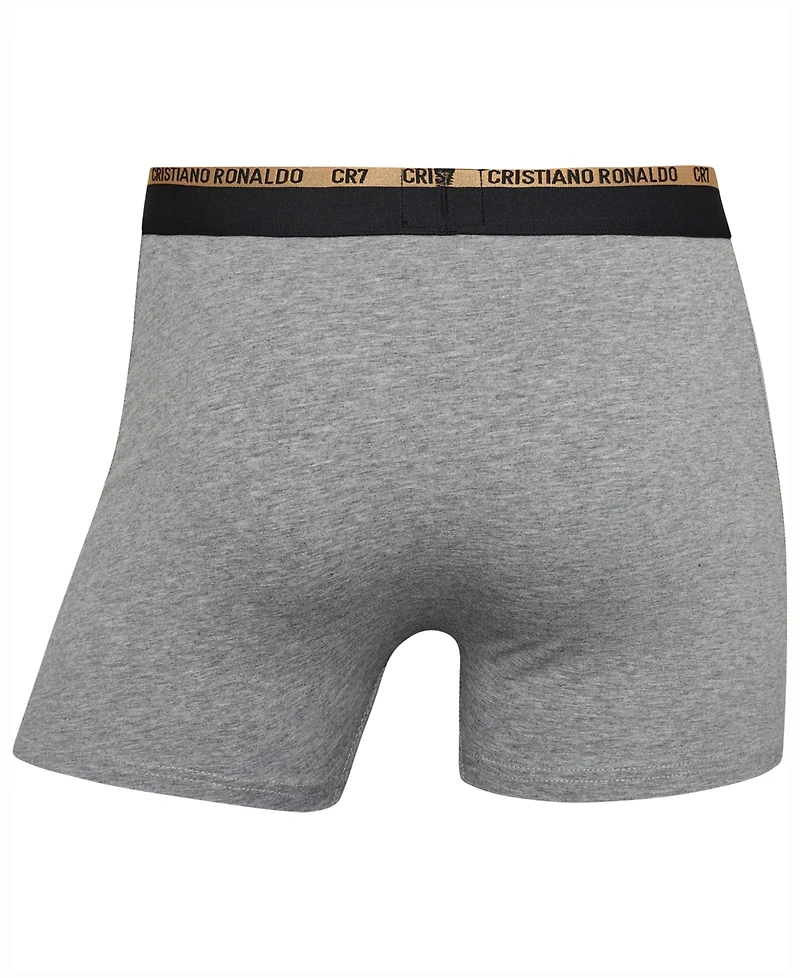 CR7 Men's Cotton Blend Comfort Waistband Trunks, Pack of 2