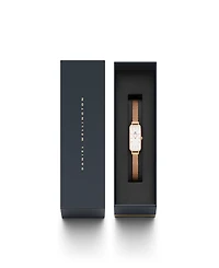 Daniel Wellington Women's Quadro Melrose Rose Gold-Tone Stainless Steel Watch 20 x 26mm