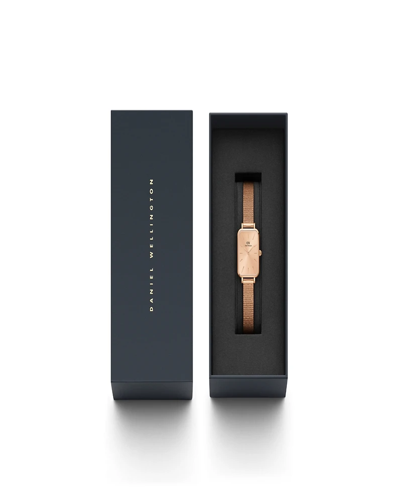 Daniel Wellington Women's Quadro Unitone Rose Gold-Tone Stainless Steel Watch 20 x 26mm