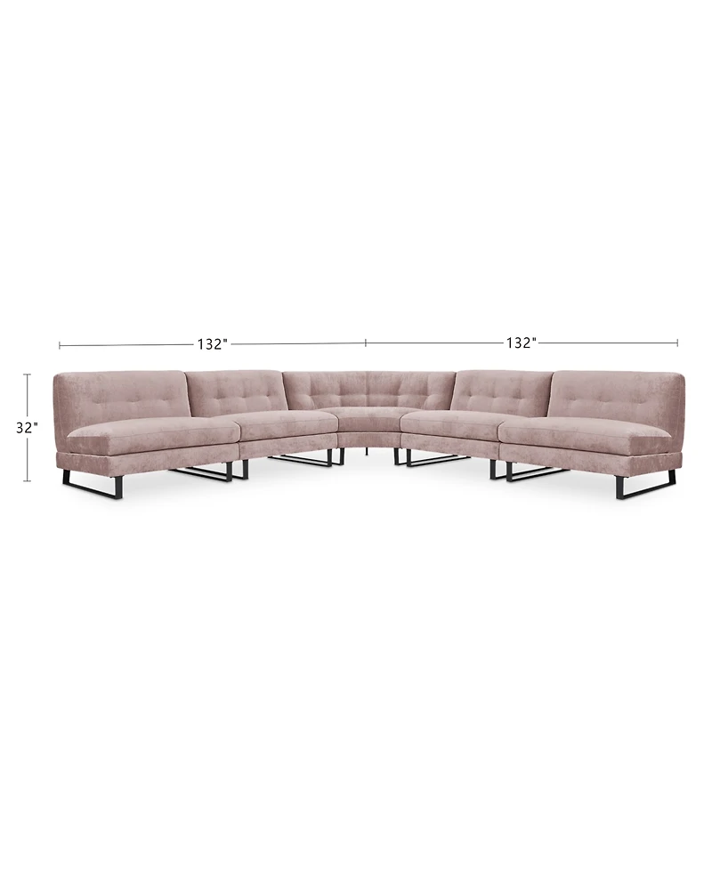 Closeout! Kathya 157" -Pc. Fabric Modular Sectional