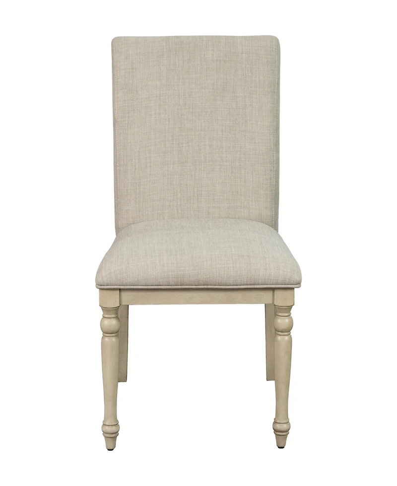 Martha Stewart Fiona 19.5" Wide 2 Piece Fabric Upholstered with Turned Wood Legs Dining Chair