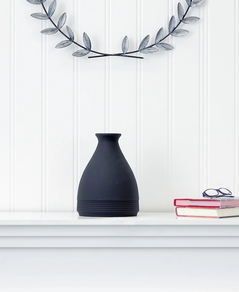 Nearly Natural 10" Cone Stone Vase Matte