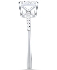 Promised Love Diamond Square Halo Ring (1/4 ct. t.w.) in Sterling Silver