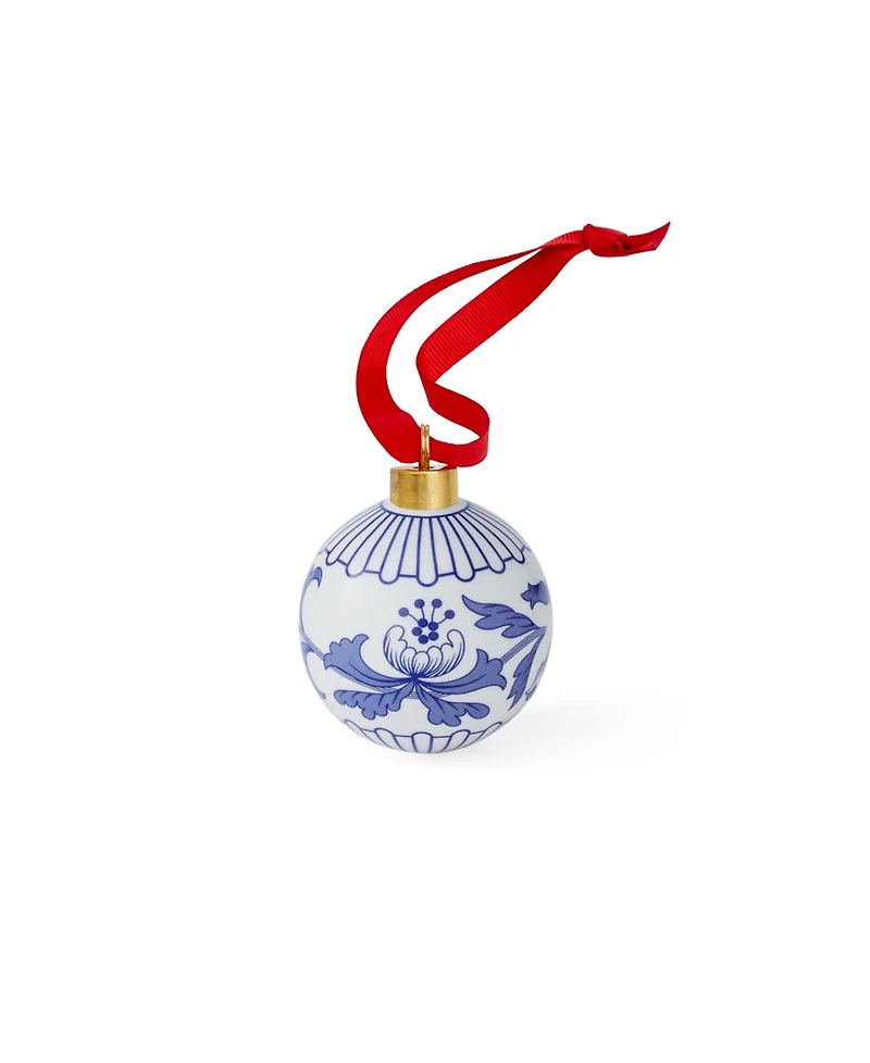 Spode Blue Italian Bauble Ornaments, Set of 3