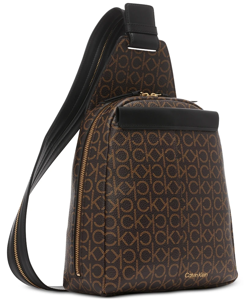 Calvin Klein Millie Signature Convertible Sling Backpack