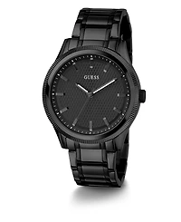 Guess Men's Analog Black Stainless Steel Watch 44mm