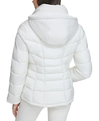 Calvin Klein Women's Faux-Fur-Trim Hooded Puffer Coat, Created for Macy's