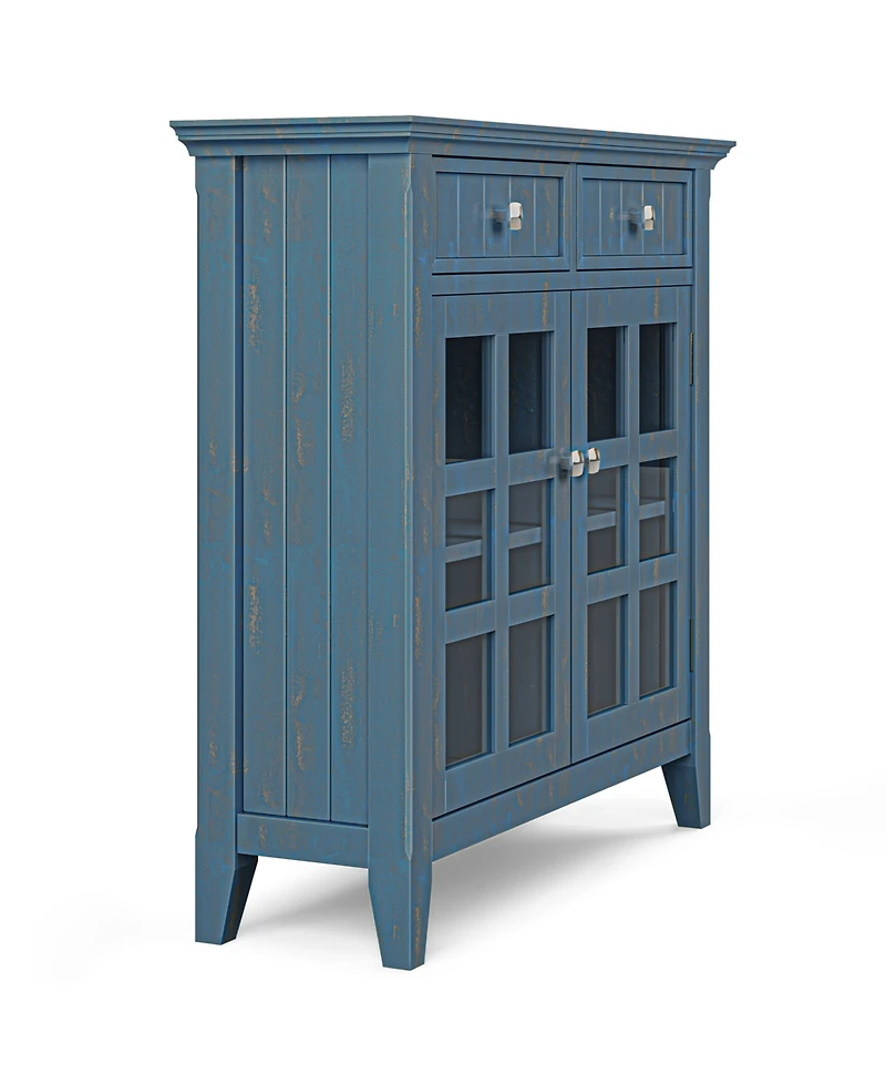Simpli Home Acadian 36" Solid Wood Entryway Storage Cabinet