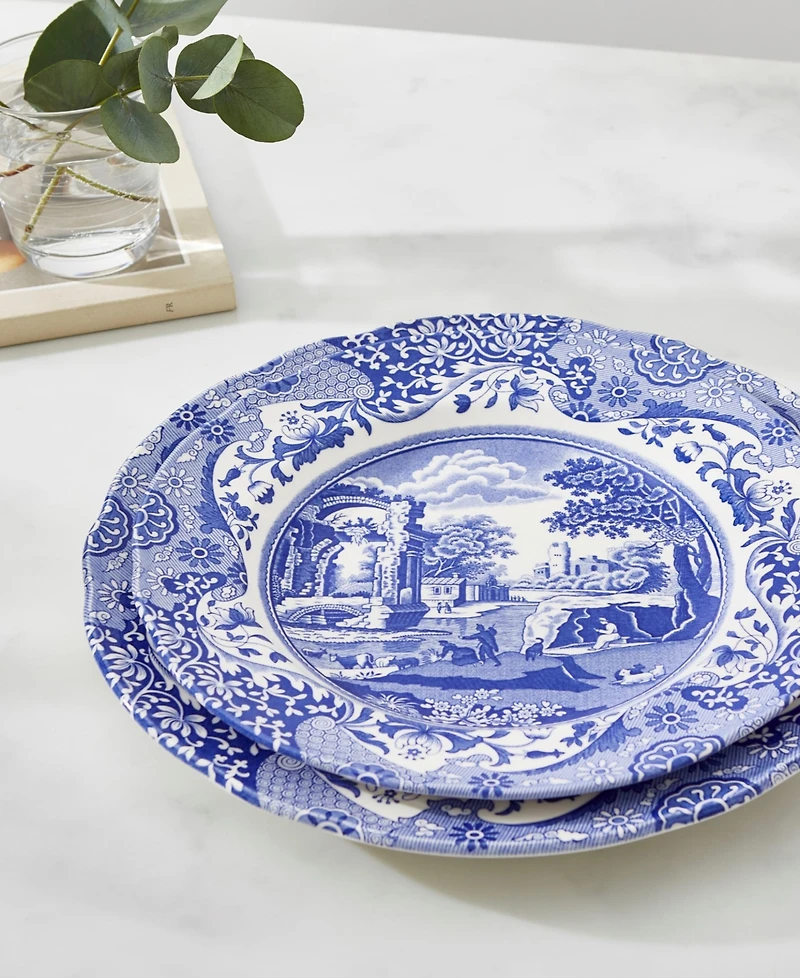 Spode Blue Italian Salad Plates, Set of 8