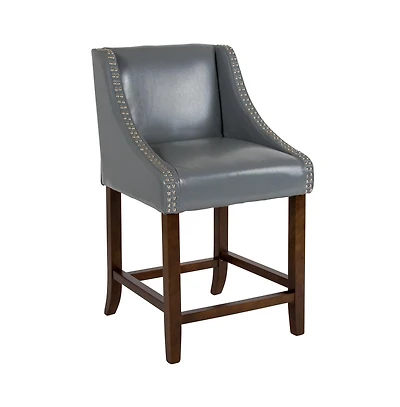 Taylorsville 24 Inch Counter Height Stool With Nailhead Trim