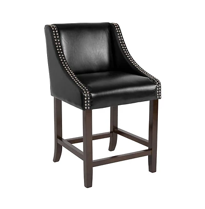 Taylorsville 24 Inch Counter Height Stool With Nailhead Trim