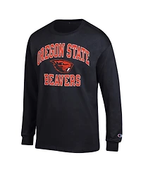 Men's Champion Black Oregon State Beavers High Motor Long Sleeve T-shirt