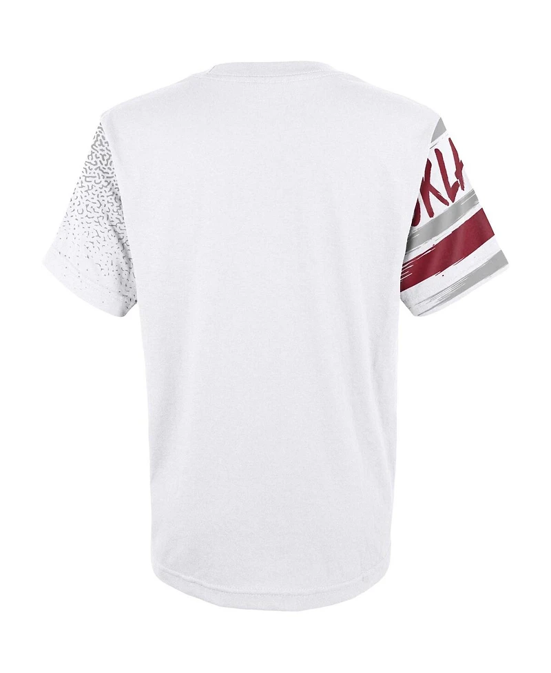 Big Boys White Oklahoma Sooners Gametime Multi-Hit T-shirt