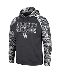 Men's Colosseum Charcoal Houston Cougars Oht Military-Inspired Appreciation Digital Camo Pullover Hoodie
