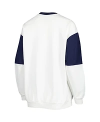 Women's Gameday Couture White West Virginia Mountaineers It's A Vibe Dolman Pullover Sweatshirt