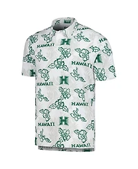 Men's Reyn Spooner White Hawaii Rainbow Warriors Performance Polo Shirt
