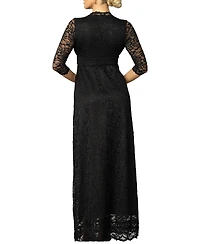 Kiyonna Women's Maria Lace A-Line Evening Gown with Pockets