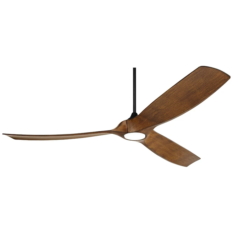 Casa Vieja 70" Kona Wind Black-Koa Modern Indoor Ceiling Fan 3 Blade Led Light Remote Control Black Motor Bedroom Dc Motor