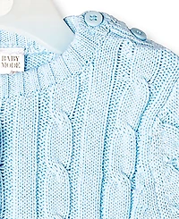 Baby Mode Signature Boys or Girls Long Sleeved Cable Knit Coverall