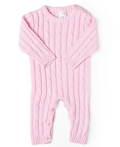 Baby Mode Signature Boys or Girls Long Sleeved Cable Knit Coverall