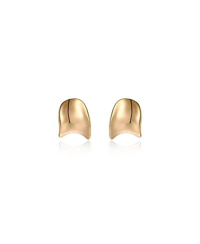 Ettika 18K Gold Plated Curved Stud Earrings