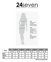24seven Comfort Apparel Plus V-neck Knee Length Dress