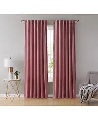 Hlc.me Lopez Velvet Premium Soft Light Filtering Back Tab Rod Pocket Window Treatment Curtain Drapery Panels for Bedroom & Living Room