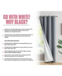 Hlc.me Dakota 100% Complete Blackout Lined Drapery with Double Layer Thermal Insulated Energy Efficient Window Curtain Grommet Panels for Bedroom & Li