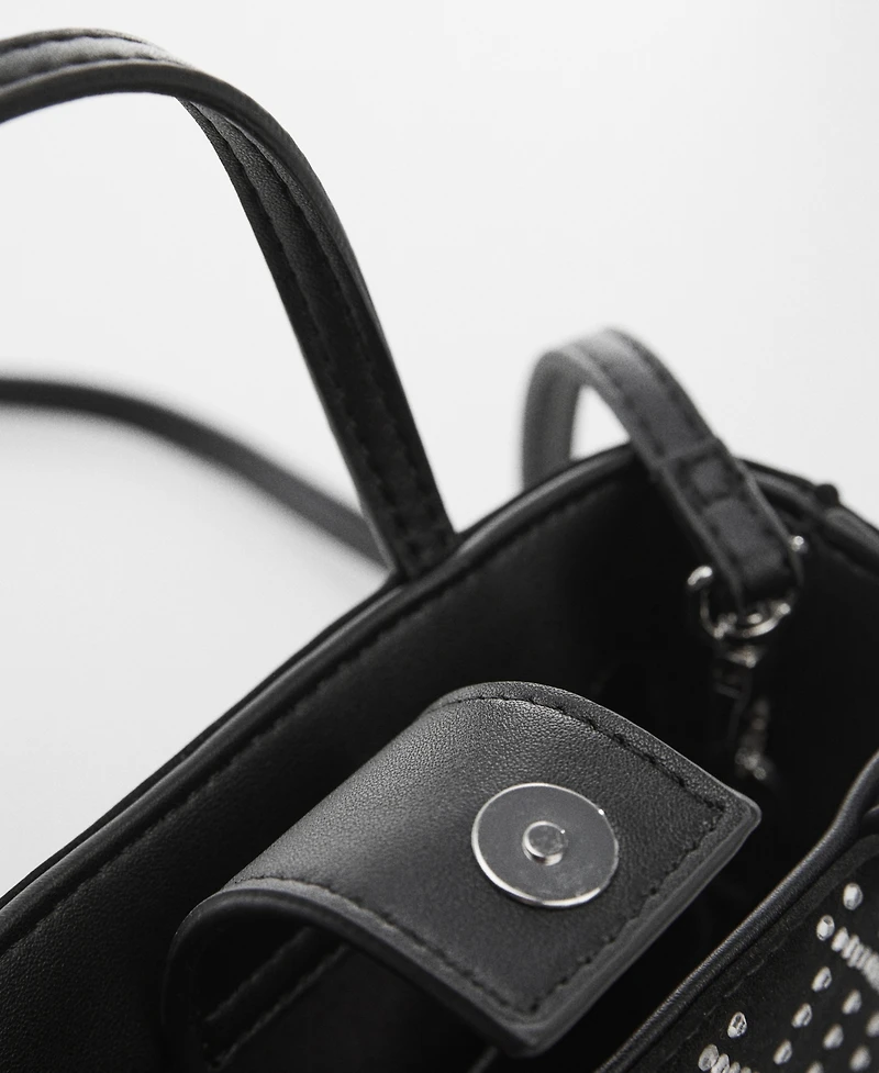 Mango Women's Rhinestone Rhombus Bag