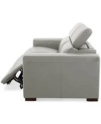 Nevio 82" 2-Pc. Leather Sectional with 2 Power Recliners and Headrests, Created For Macy's