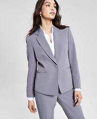 Le Suit Women's Crepe One-Button Pantsuit, Regular & Petite