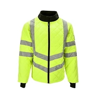 RefrigiWear Men's Hi Vis Diamond Quilted Water Repellent Jacket