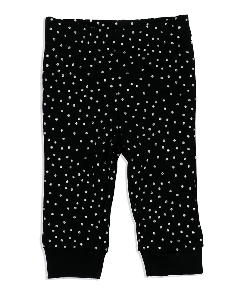 Baby Mode Girls Diamond Necklace Bodysuit, Pants and Socks, 3 Piece Set