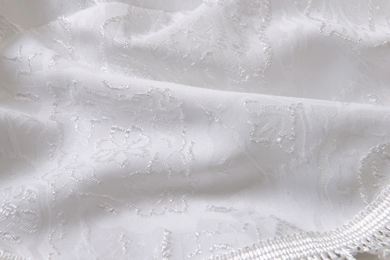 Kate Aurora Georgina Ultra Luxurious Raised Jacquard And Fringed Trimmed Austrian Window Valance - 52 in. W x 28 L, Purple